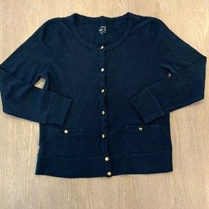 J.CREW BUTTON FRONT PAINTER TEE CARDIGAN S